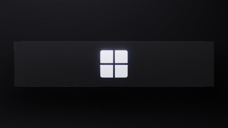 Ein schwarzes Paket mit einem weißen Windows-Logo in der Mitte.